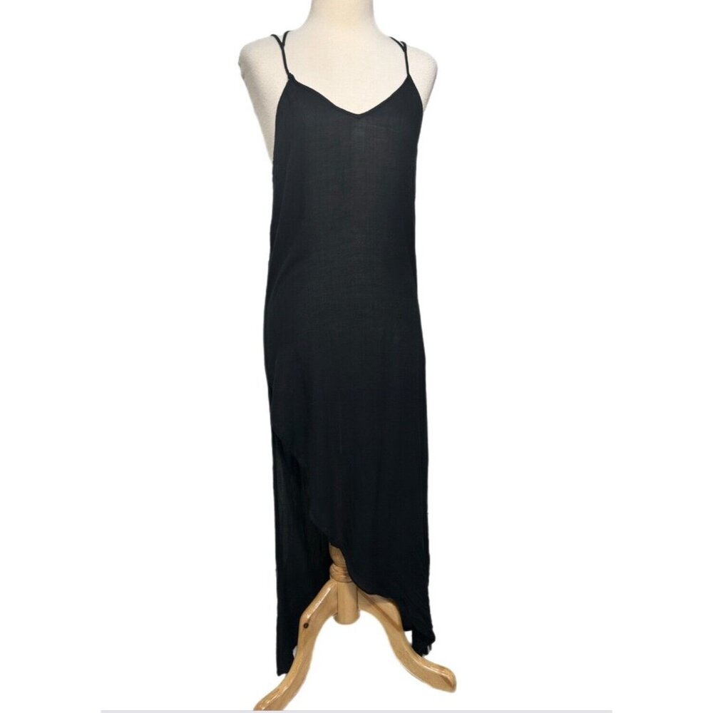 Intimately Free People Womens Midi Slip Size S Black Strappy Back Sleeveless